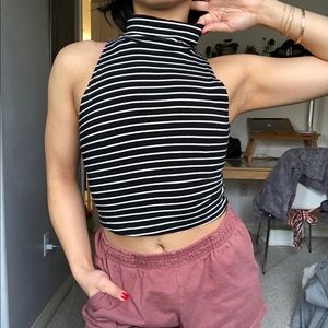 American Apparel Sleeveless Turtleneck Crop